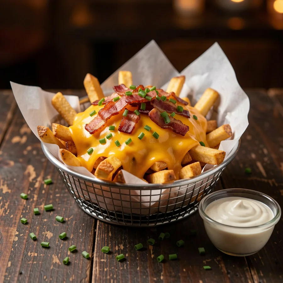 Bacon Cheddar Fries at Fat Ivor's Rib Rack