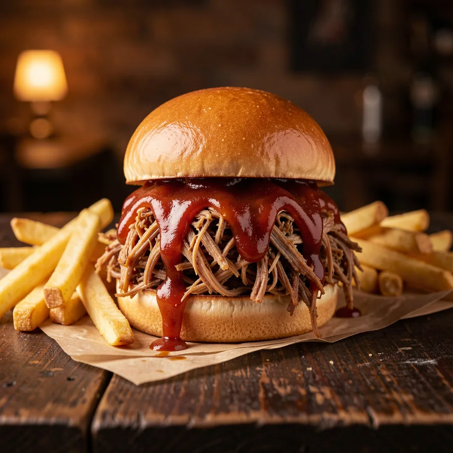 BBQ Pork Sandwich at Fat Ivor's Rib Rack
