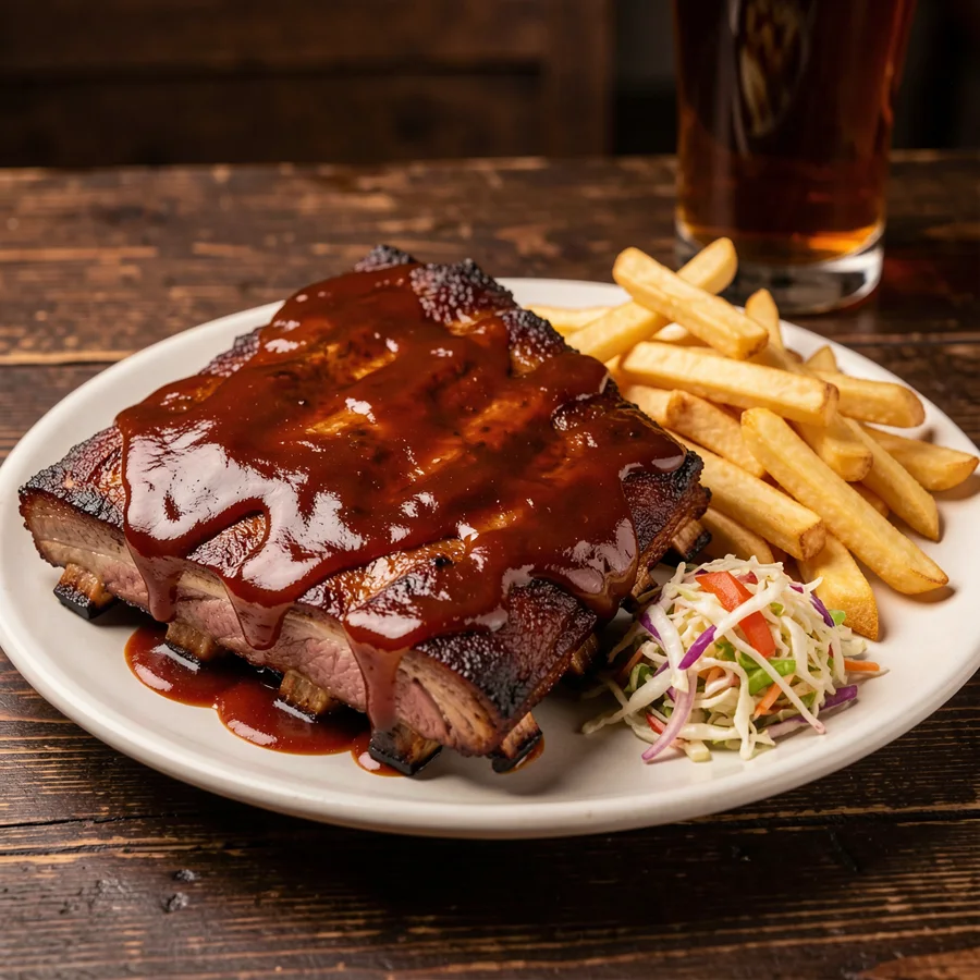1/2 Rack Pork Ribs at Fat Ivor's Rib Rack
