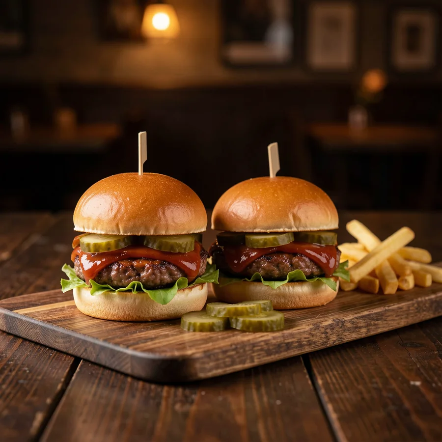 (2) Sliders at Fat Ivor's Rib Rack